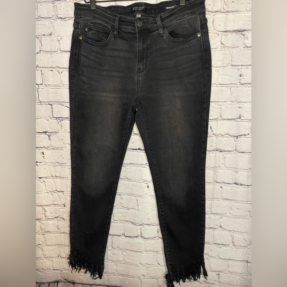 Judy Blue Black Jeans with Fringe